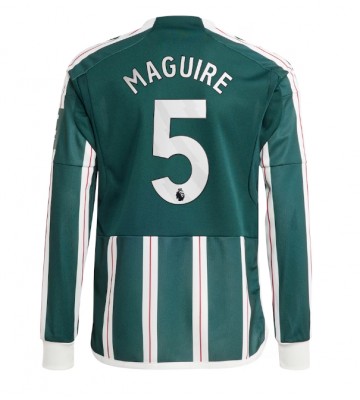 Lacne Muži Futbalové dres Manchester United Harry Maguire #5 2023-24 Dlhy Rukáv - Preč